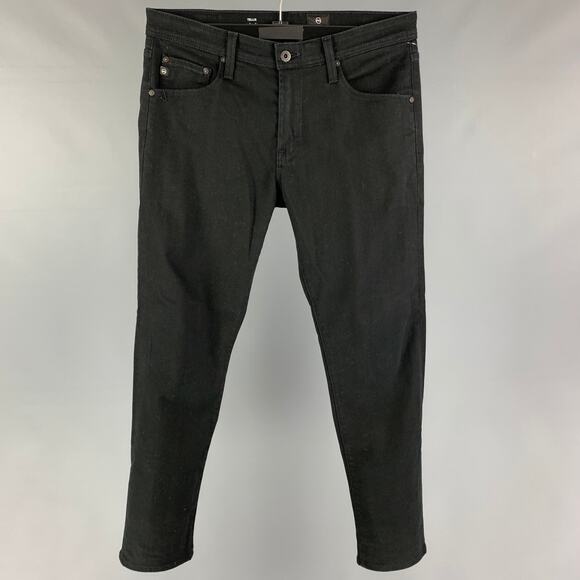 ADRIANO GOLDSCHMIED Size 32 Black Cotton Polyurethane Slim Jeans - Picture 1 of 5